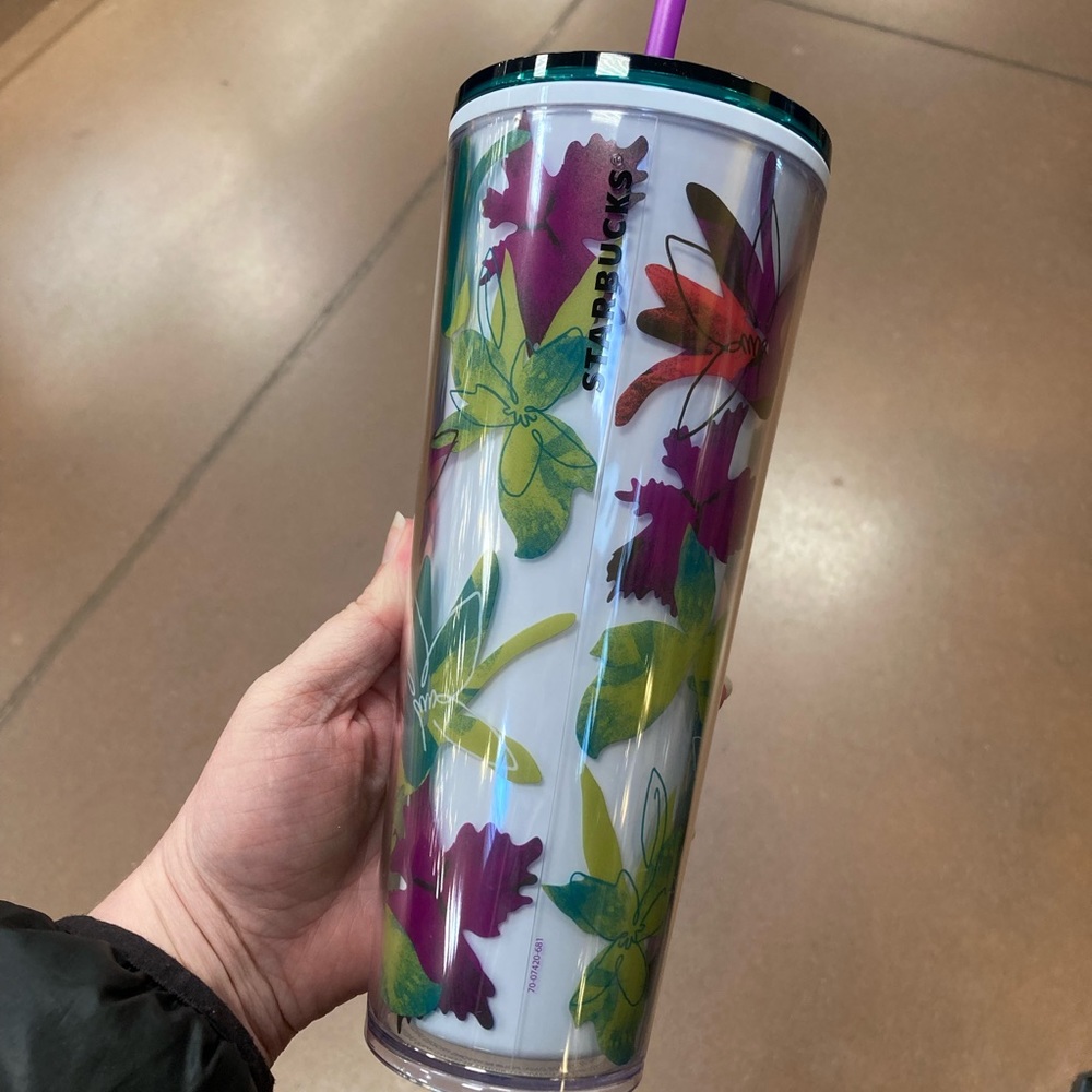 Starbucks Venti Floral Cold Cup